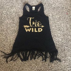 Custom two wild fringe dress